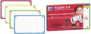 Produktbild Oxford Fiches bristol FLASH 2.0, A7, bord de couleur (250 g/m², 32 x)