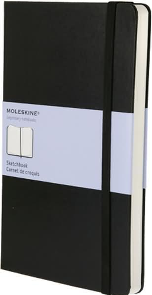 Actual product image Moleskine Sketchbook (13 x 21 cm, Plain, Hardcover)