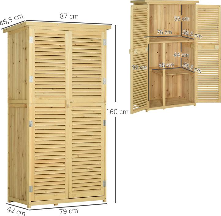 Image du produit Outsunny Abri à outils avec 4 compartiments