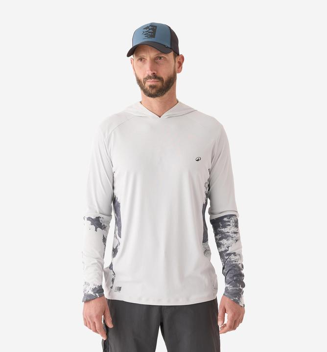 Produktbild Caperlan Angelshirt Anti-UV 500 Kapuze LSF 50+ grau (XL)