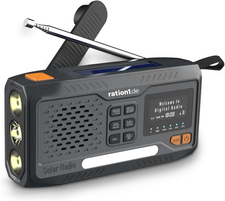 Produktbild Ration1.de DAB+ Kurbelradio (DAB+, Bluetooth)