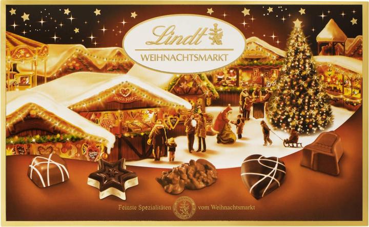 Produktbild Lindt Weihnachtsmarkt Pralinés Assortiert (130 g)