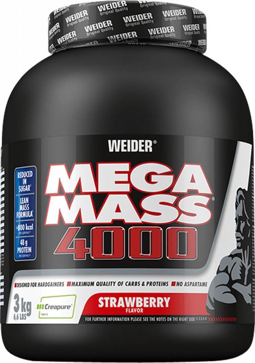 Immagine prodotto Weider Mega Mass 4000 (barattolo da 3000 g) (Fragola, 1 pz., 3000 g)