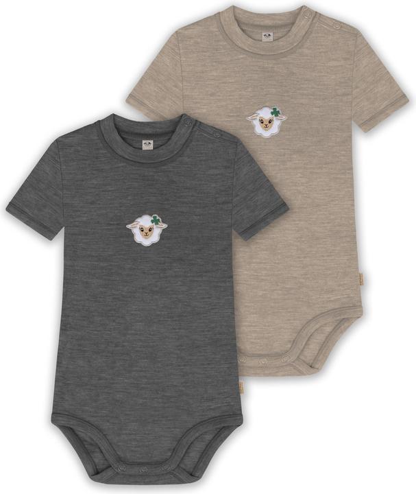 Normani 2er Set Baby Merino Kurzarmbody „Tihoi" - 9321