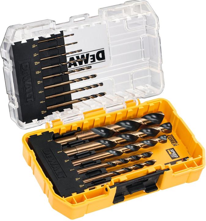 Immagine prodotto DeWalt Set di punte a spirale HSS 1mm 8mm, 14 pezzi, per vari materiali (8 millimetri)