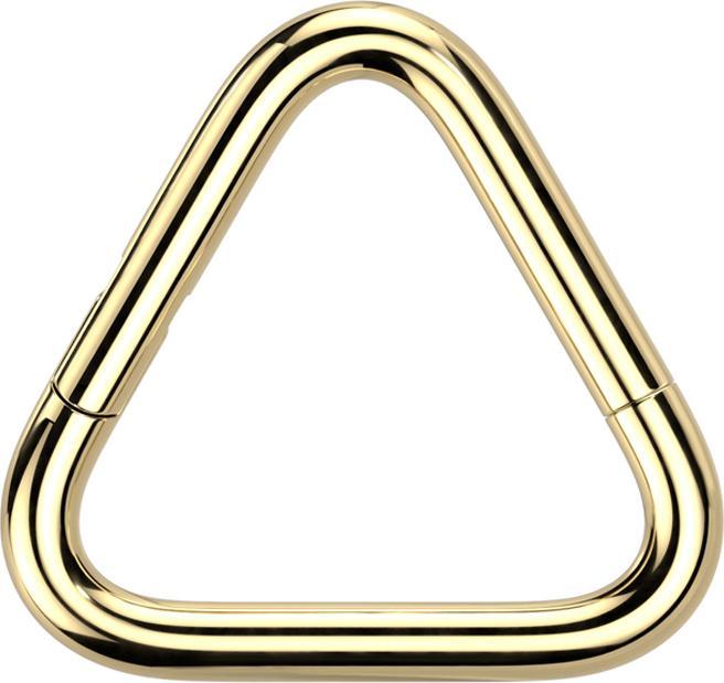 Produktbild Star Piercing Micro Segmentring klappbar vergoldet Dreieck (ohne Messing, Titan G23)
