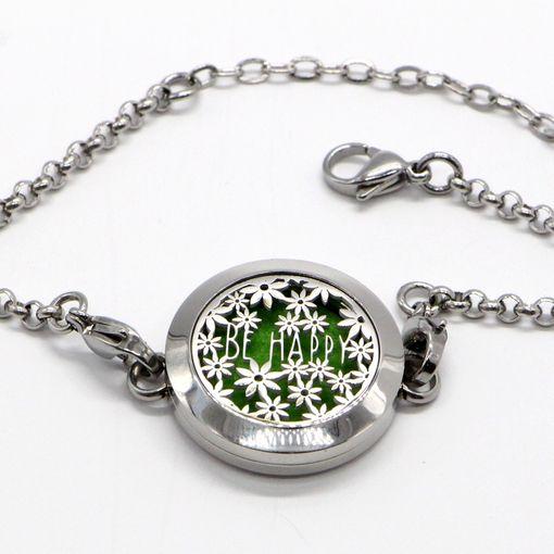 Actual product image Zen Arôme Fragrance jewellery bracelet No.19 Diffuser for essential oil, perfume - stainless steel (Metal, Stainless steel)