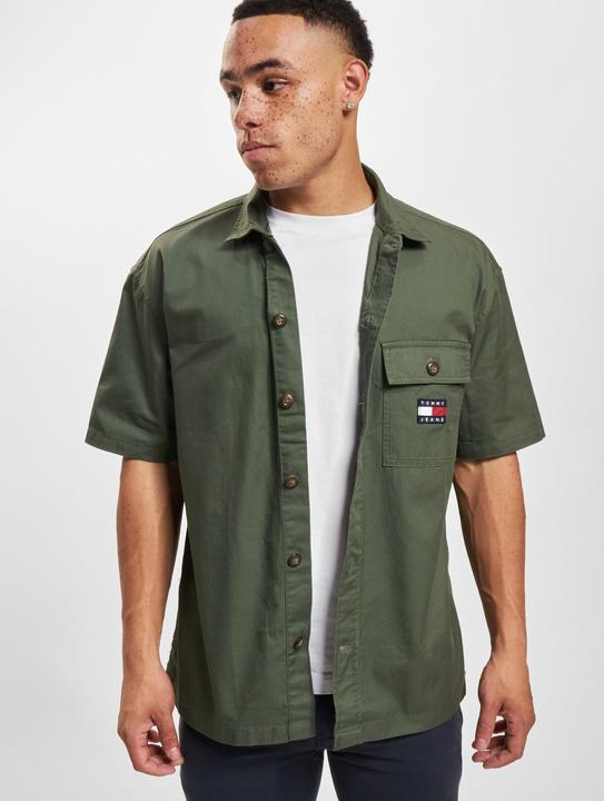 Produktbild Tommy Hilfiger Tommy Jeans Classic Solid Overshirt Kurzarmhemd - 86449 (M)
