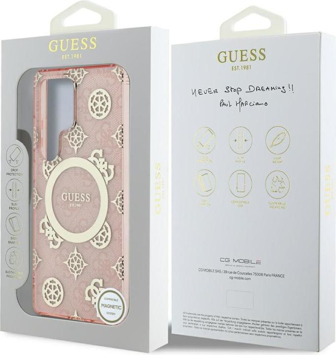 Image du produit Guess 4G Peony Pattern Case für Samsung Galaxy S25 Ultra - gold (Samsung Galaxy S25 Ultra)