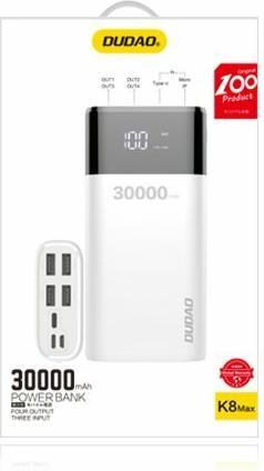 Actual product image Dudao External battery (30000 mAh, 111 Wh)