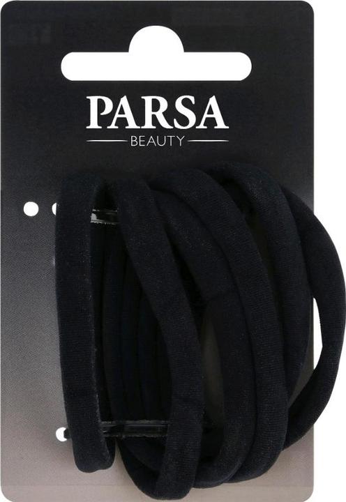Actual product image Parsa Beauty Parsa pigtail holder, metal-free, black 6 pcs., garter look (Hair tie)