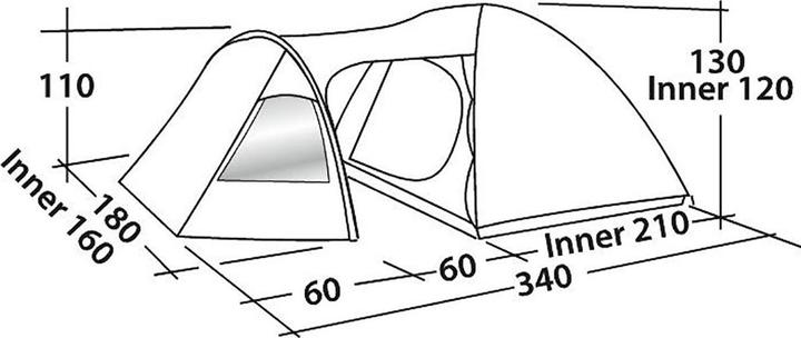 Actual product image Easy Camp Blazar 300 Tent (Dome tent, 4.30 kg, 3 persons)