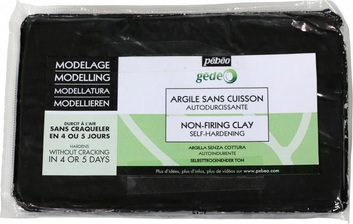 Productafbeelding Pebeo Gédéo Zelfdrogende Klei Zwart 1.5 Kg Blok (Zwart)