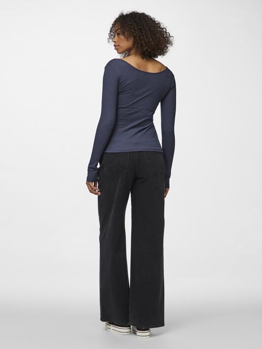 Actual product image Pieces Front buttoned ribbed top (M)
