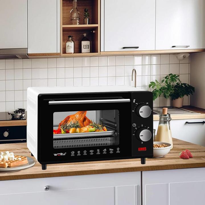 Image du produit Woltu Mini four 12 litres, blanc+noir