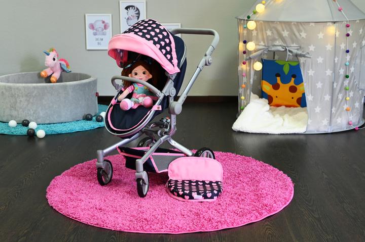 Image du produit Knorrtoys Poussette de poupée Boonk - "Pink Hearts