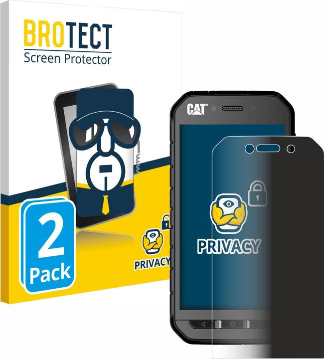 Produktbild BROTECT Sichtschutzfolie Anti-Spy Privacy Folie Blaulicht-Schutz (2 Stück, CAT S41)