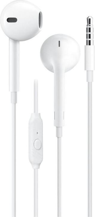 BlueStar Wired headphones Blue Star BLUE STAR wire earphones Jack 3,5 mm with microphone PA-E65 1,2 m white (Cablato)