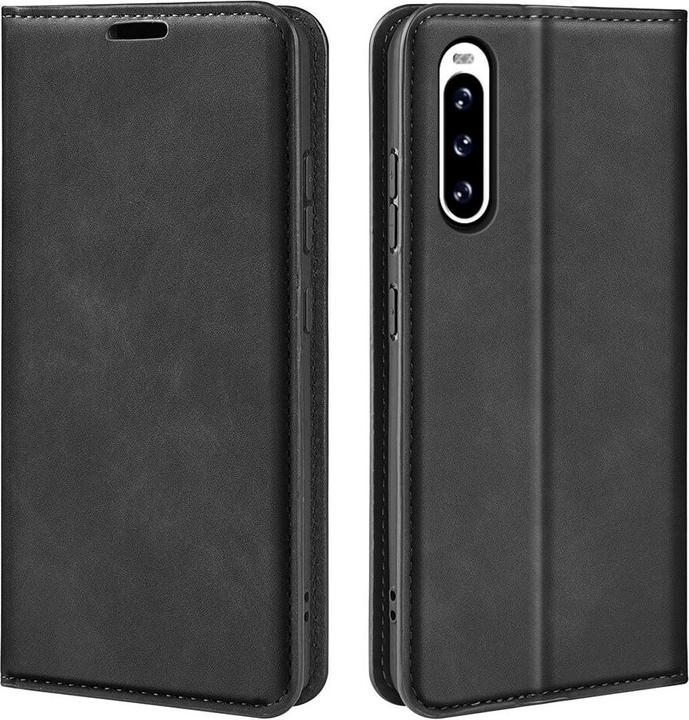Cover-Discount Sony Xperia 10 V - Stand Flip Case Hülle schwarz (Sony Xperia 10 V)