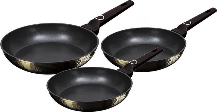 BerlingerHaus BH6072 3 pcs frypan set Primal Gloss Collection black (Frying pan, Aluminium)