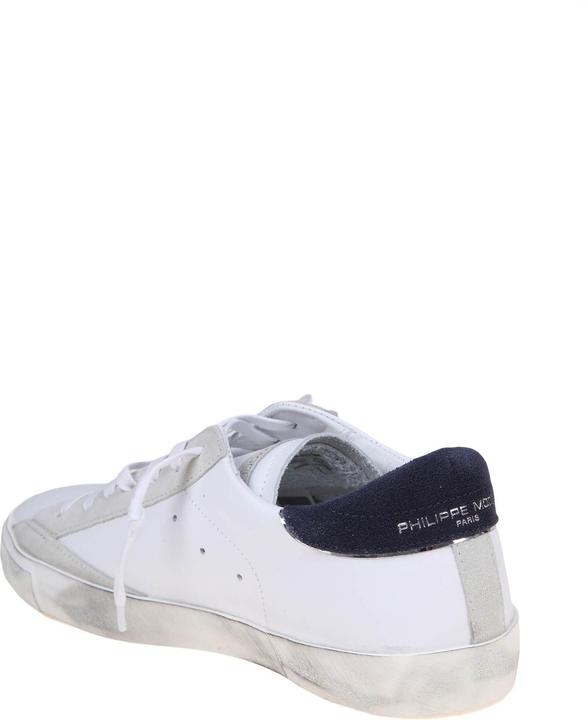 Produktbild Philippe Model prsx low sneakers in white/blue leather (42)