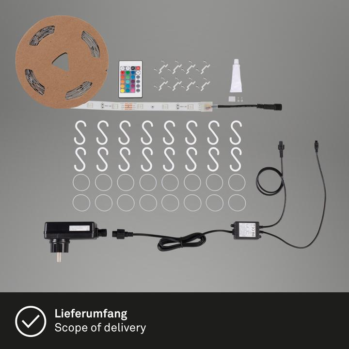 Produktbild Briloner RGB-LED Flexband, 280xRGB-LED/0,11W, IP44 aussen, 10m (1000 cm, Indoor)