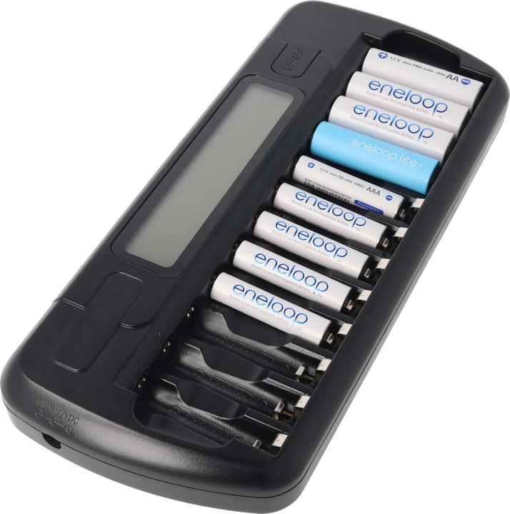 Immagine prodotto Everactive Caricatore NIMH con display LCD per 1-12 batterie AA o AAA (1 pz., Specifico del dispositivo, Batteria + Caricabatterie)