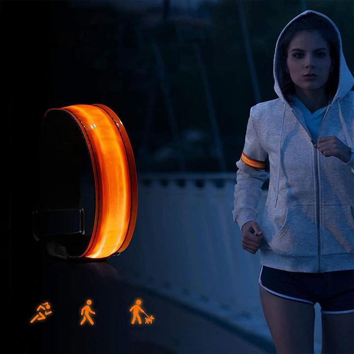 Immagine prodotto Stride Aufladbares USB Leuchtarmband für Kinder / Erwachsene zum Sport