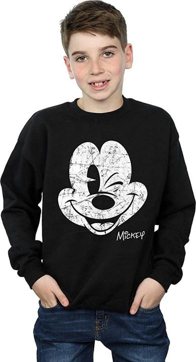 Immagine prodotto Disney Felpa in cotone con volto di Topolino per bambini (140, 146)