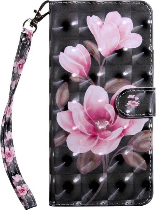 Actual product image Cover-Discount iPhone 14 Pro - case glitter effect flowers pink (Apple iPhone 14 Pro)