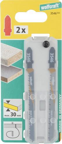 Actual product image wolfcraft wolfcraft 2 jigsaw blades HCS L=100mm T-shaft