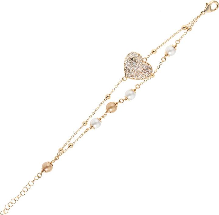 Produktbild Ottaviani Bronze bracelet with silver glitter and bijoux pearls