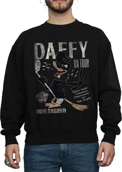 Actual product image Looney Tunes Mens Daffy Duck Concert Sweatshirt (XXL)