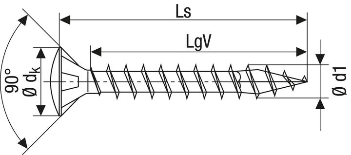 Actual product image Spax Chipboard screws A2 (200 Screws per piece)