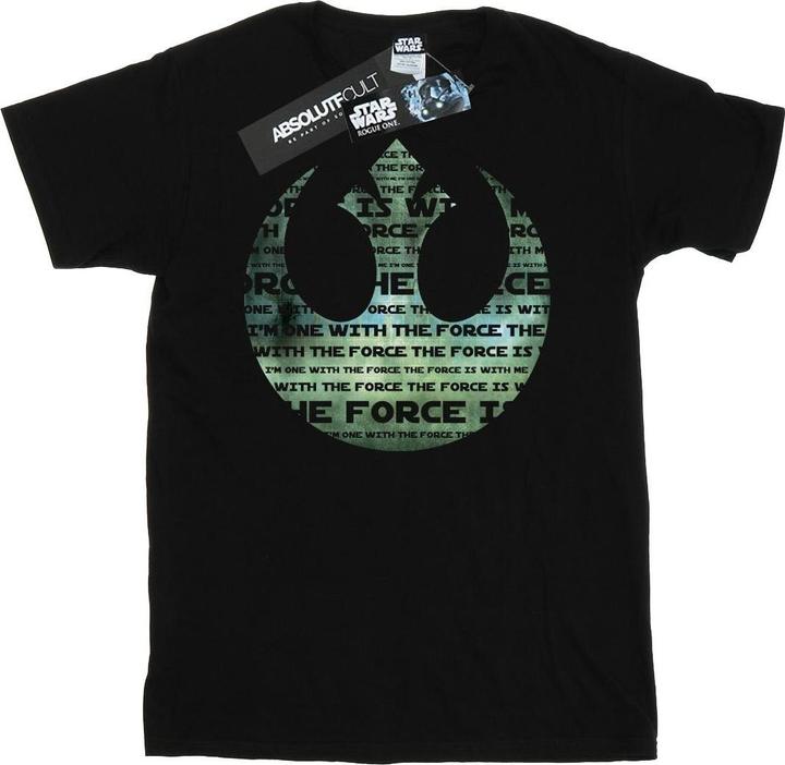 Produktbild Star Wars Rogue One I'm One With The Force Alliance Emblem Green TShirt (XL)