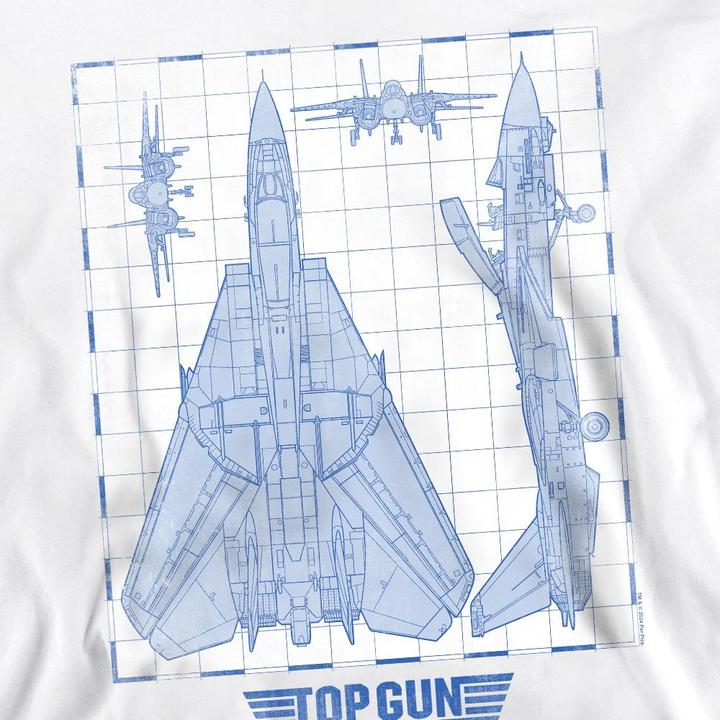 Actual product image Top Gun Unisex Adult Jet Diagram Sweatshirt (S)