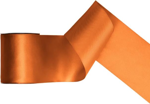 Produktbild Partydeco Geschenkband Satinband rostrot 100mm / 25 Meter (Geschenkband)