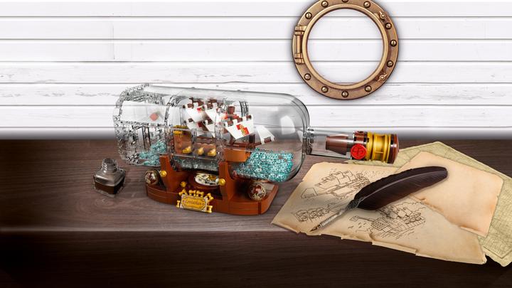 Actual product image LEGO Ideas ship in a bottle (21313, LEGO Rare Sets, LEGO Ideas)