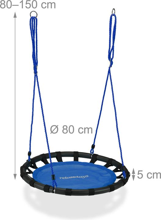 Actual product image Relaxdays 80 cm Nest Swing