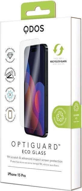 Produktbild QDOS Glas-Folie OptiGuard Eco Glass (1 Stück, Apple iPhone 15 Pro)