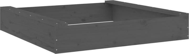Produktbild VidaXL Sandkasten mit Sitzen Grau Quadratisch Massivholz