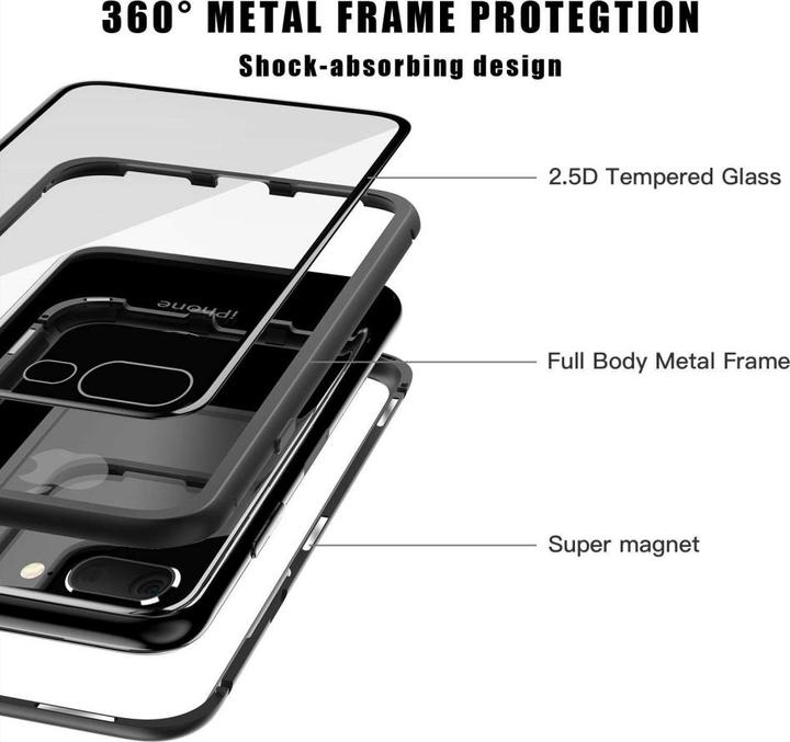 Actual product image G-Case Apple iPhone 7 Plus Aluminium Magnetic Glass Back Cover Case (Apple iPhone 7 Plus)