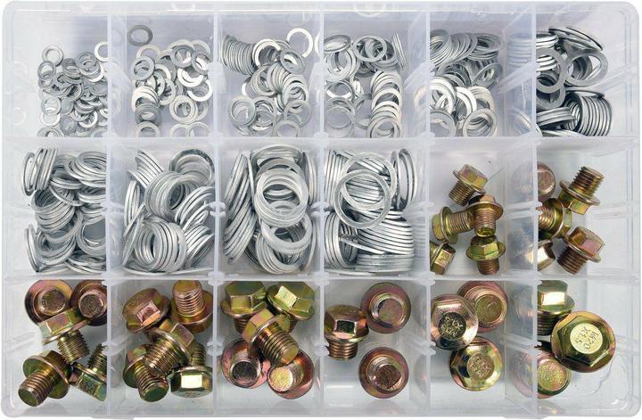 Actual product image Yato Professional XXL oil drain plug assortment, 534 pieces, 34x screws M10 M12 M13 M14 M15 M16 M18 M