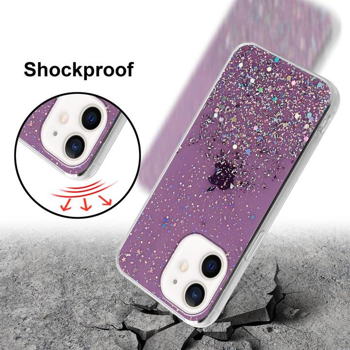 Actual product image Cadorabo TPU cover sparkling glitter (Apple iPhone 12 mini)