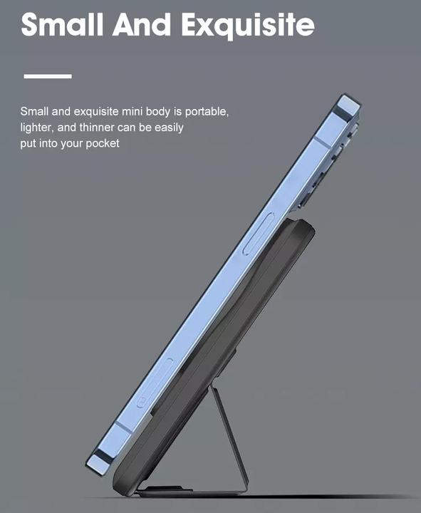 Immagine prodotto PhoneLook Batteria esterna portatile sans fil 2 en 1 MagSafe supporto téléphone 15W Power Bank (5000mAh) (5000 mAh, 15 W)