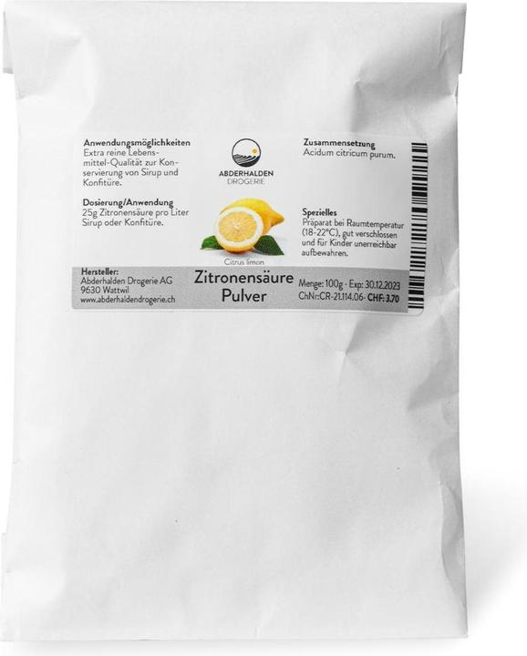 Immagine prodotto Drogerie Abderhalden Acido citrico (1 x 250 g)