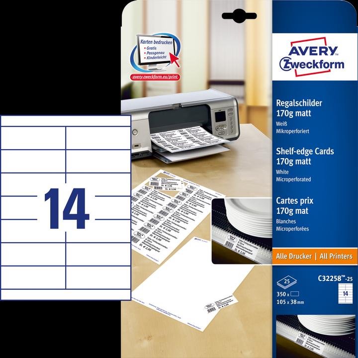 Produktbild Avery Regalschilder