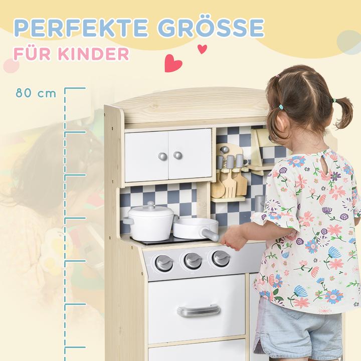 Produktbild Homcom Kinderküchen mit Kochgeschirrzubehör