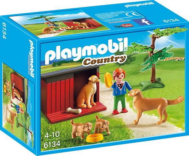 Produktbild Playmobil Golden Retriever mit Welpen (6134)