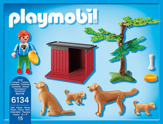 Produktbild Playmobil Golden Retriever mit Welpen (6134)